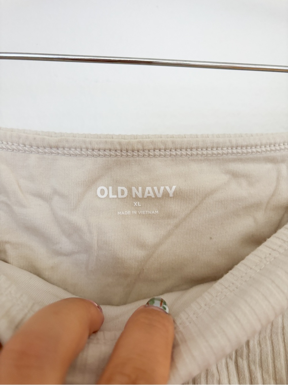 Beige Ribbed Tube Top XL - Picture 2 of 4